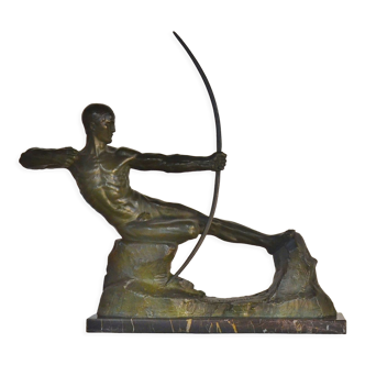 Art deco bronze sculpture Victor Demanet (1895-1964) “archer”