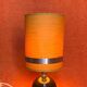 VINTAGE 1970 TABLE LAMP CHROME BASE & BROWN RESIN BALL SHADE
