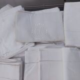 Lot de draps anciens en lin
