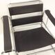 Fauteuil tubulaire et cuir noir