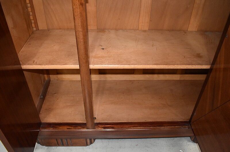 Wardrobe, walnut and mahogany, art deco - 1930 / 1940