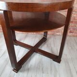Table Art Déco en chêne rénovée, Pologne années 1930