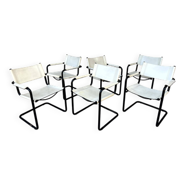 Serie de 6 chaises Mattego Grassi MG5 1970 vintage