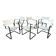 Serie de 6 chaises Mattego Grassi MG5 1970 vintage