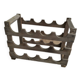 Vintage wooden bottle rack