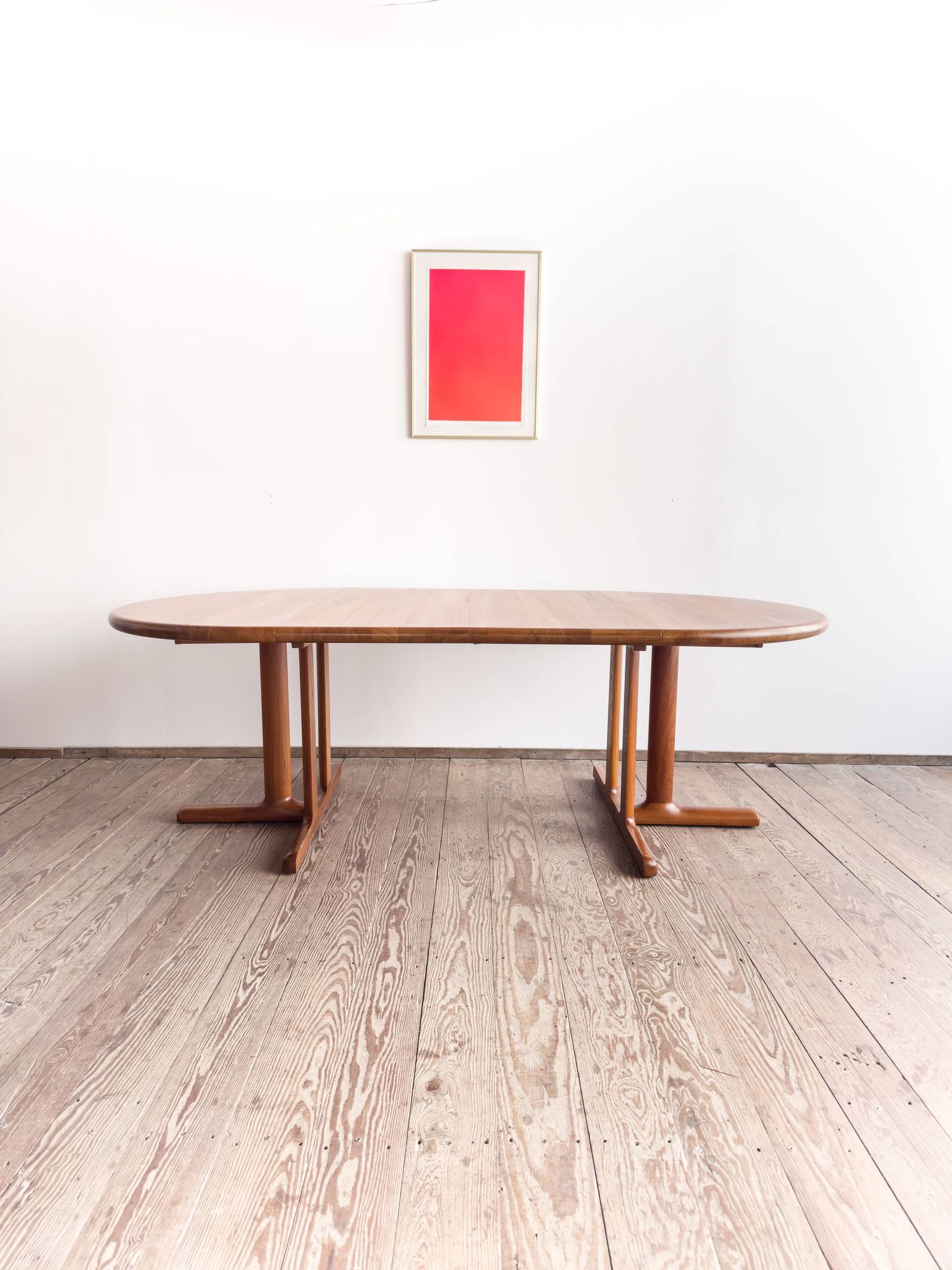 Table ronde extensible en teck de Dyrlund, Danemark