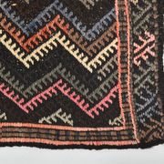 6x14 Kilim Multicolor Natural Wool Kilim Rug For Designer, 190x417 Cm