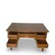Italian pine wood centre writing desk from the 1960s, a reproduction o