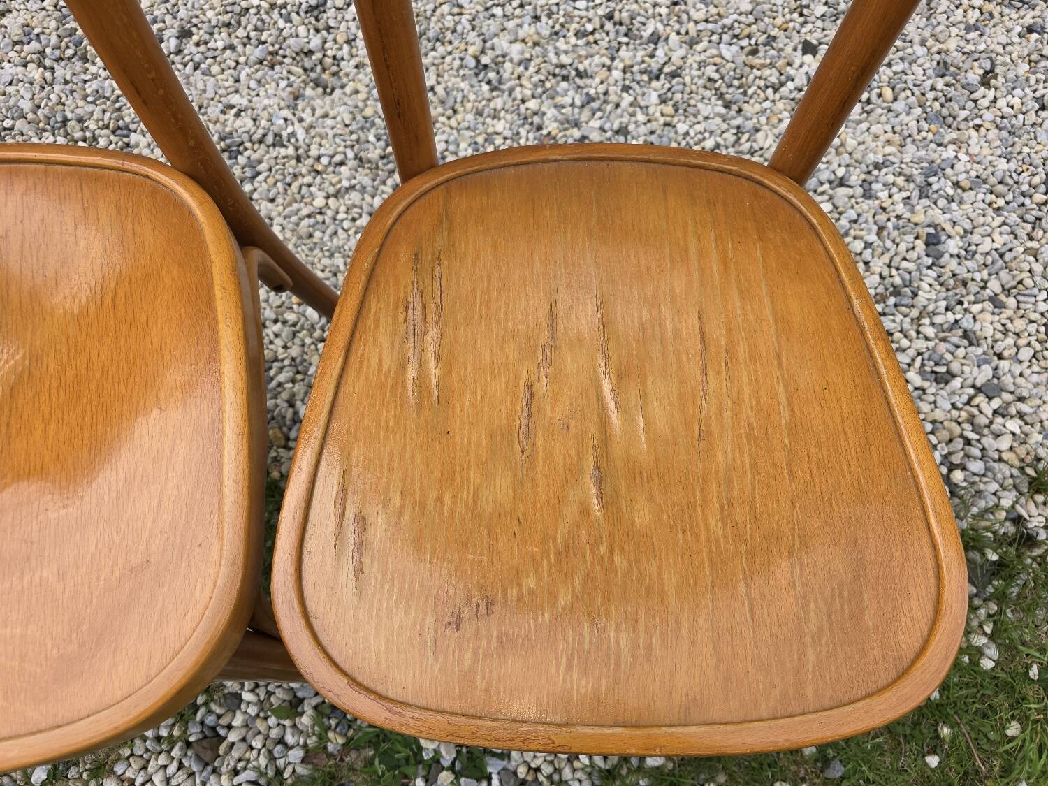 Set of four vintage bistro chairs