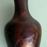 Old ceramic vase enamelled Cannes