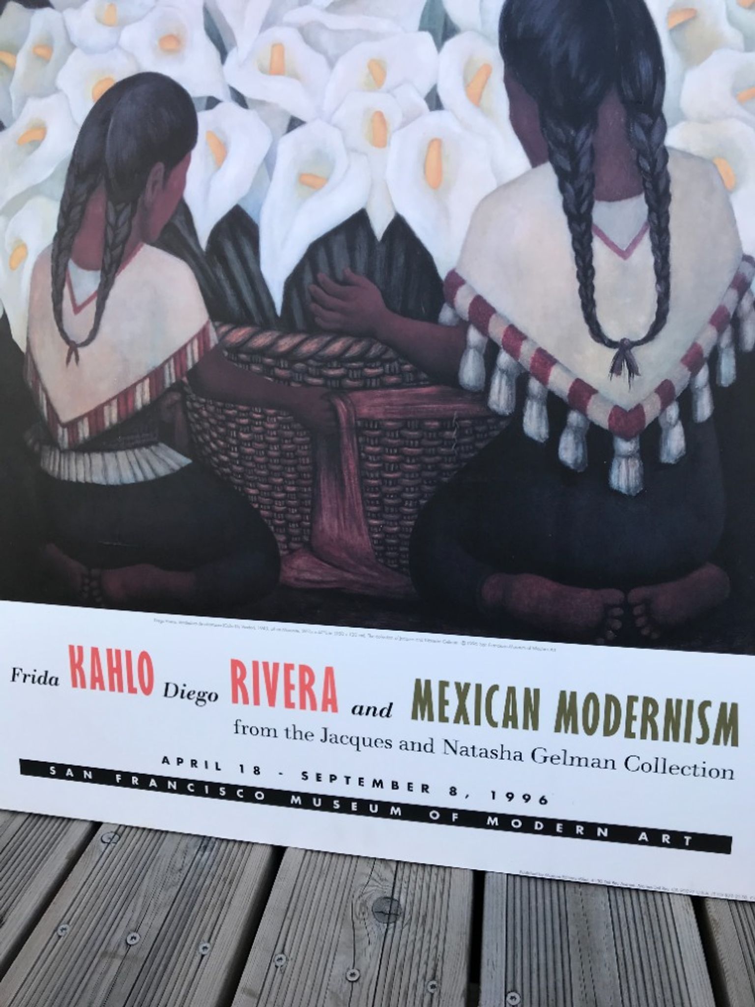 Original exhibition poster Frida Kahlo and Diego Rivera by Jacques and Natasha Gelman 1996