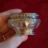 Pair of solid silver salt cellars. Louis XVI.