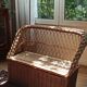 Vintage wicker chest bench
