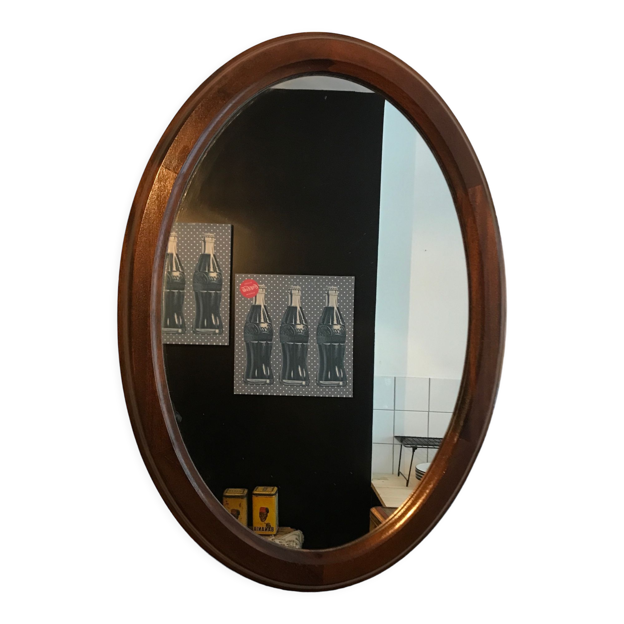 Mirror wood frame 30x65cm