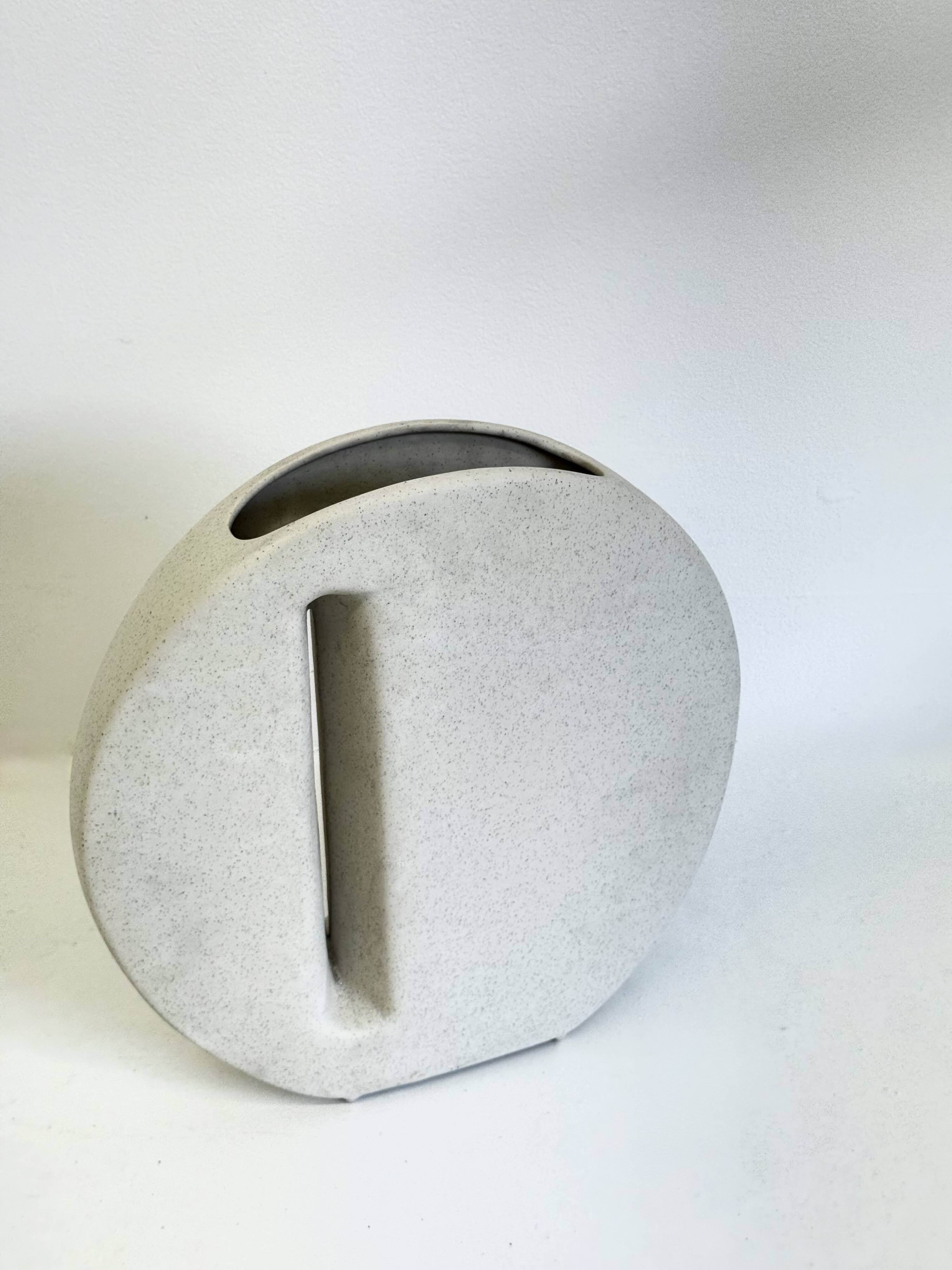 Ceramic vase by Nereo Boaretto in off white