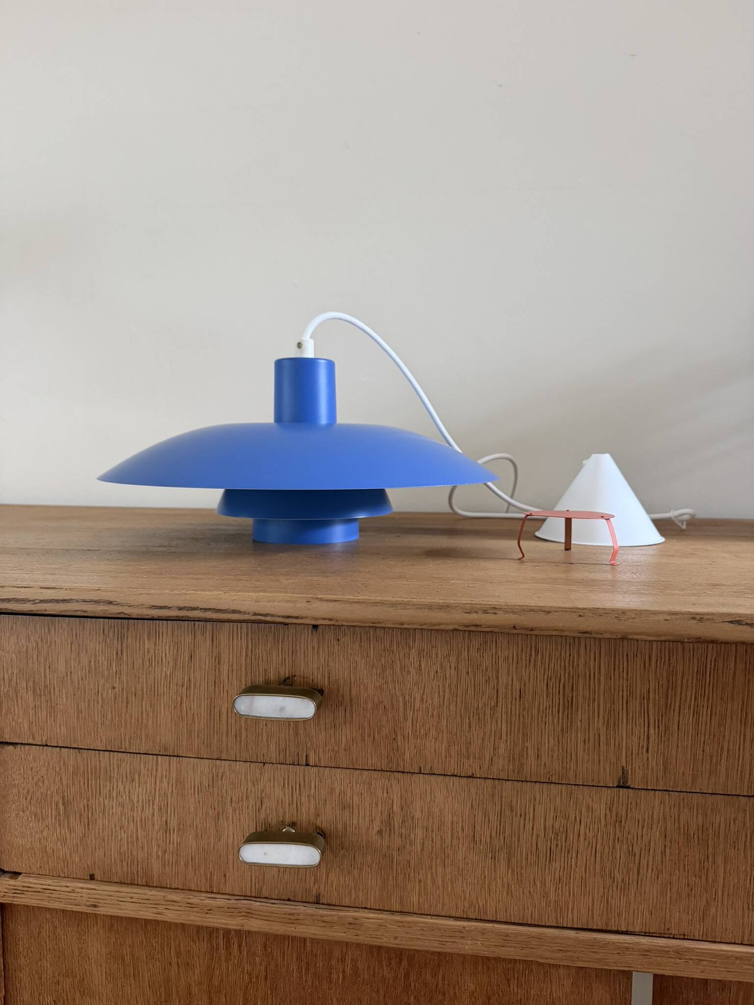 Vintage Louis Poulsen PH4/3 - rare blue, like new - Poul Henningsen - Danish design lamp