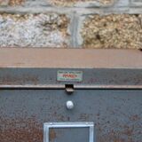 Patinated metal industrial filing cabinet – roneo