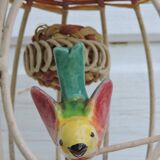 Vintage bird cage wall lamp