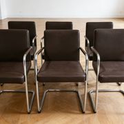 Set of 6 Bene office chairs.