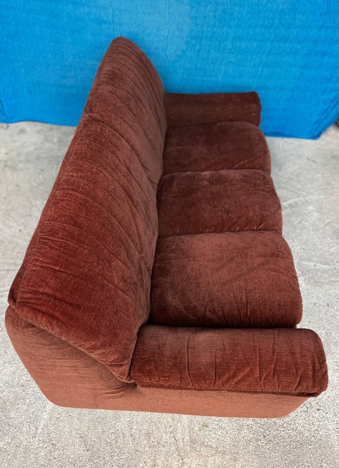 Cinna sofa kirk model brown velvet 1970 vintage