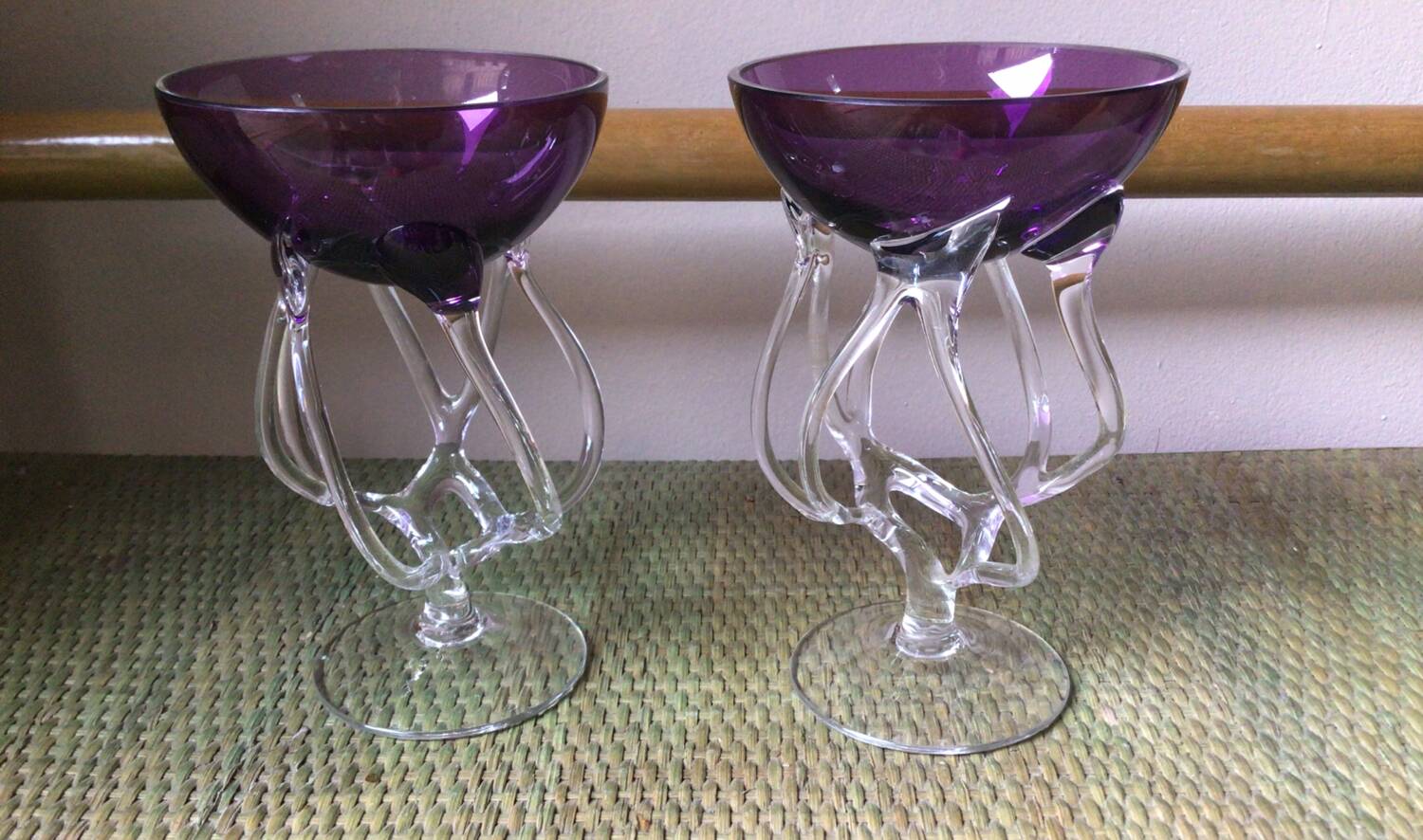 Pair of glass cups