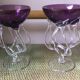 Paire de coupes en verre