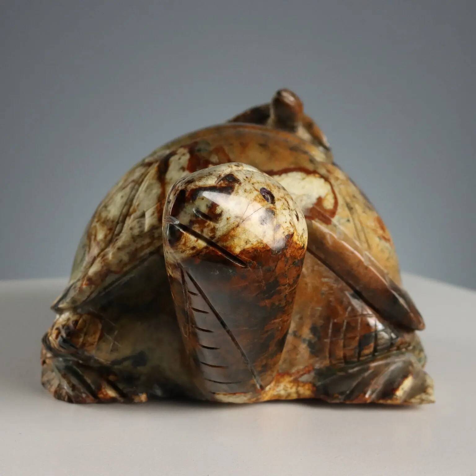 Modern sculpture of a turtle in hard stone, Italy, 20th century