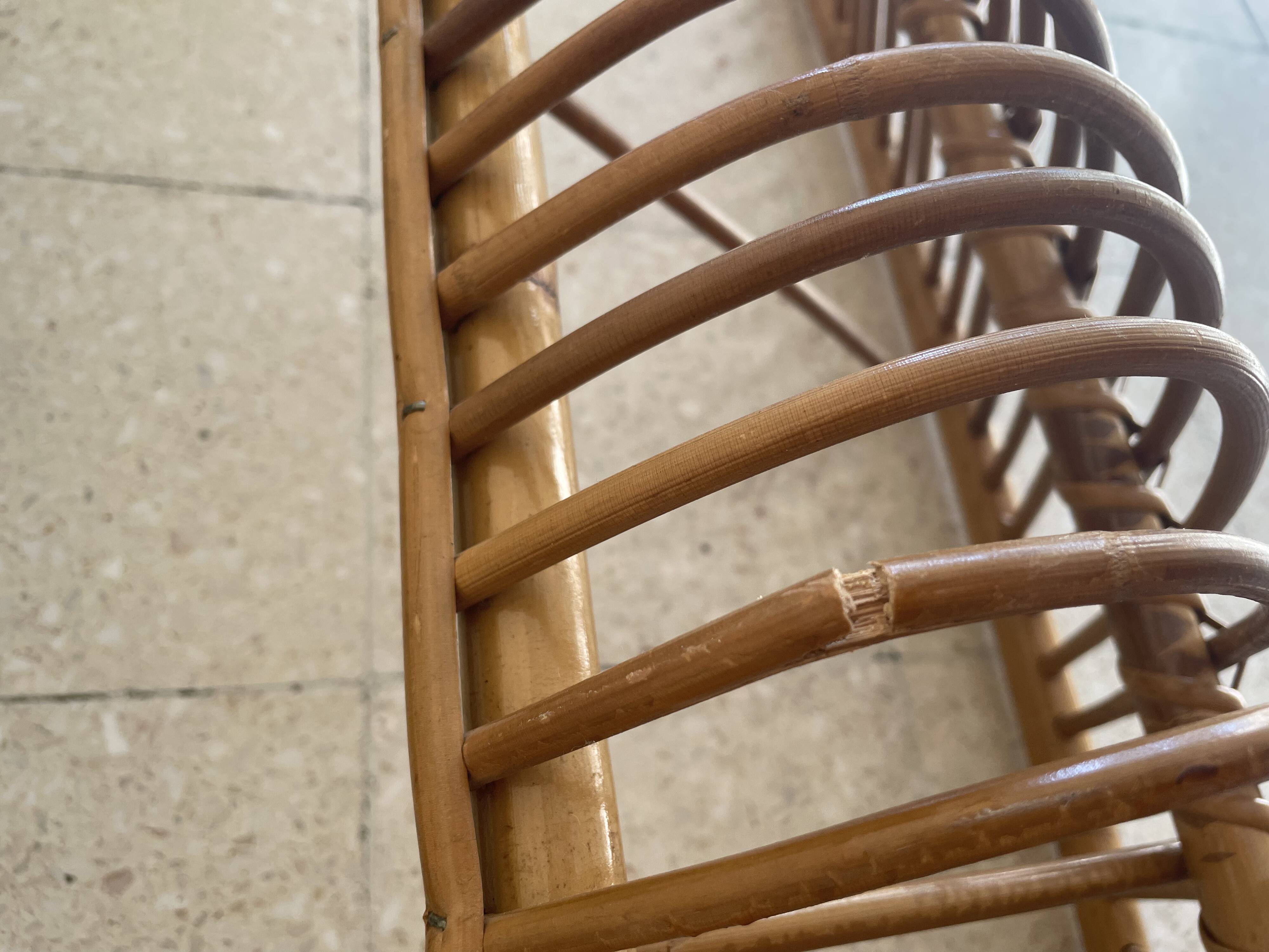 Vintage rattan daybed