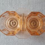 Saleron verre rose - ancien