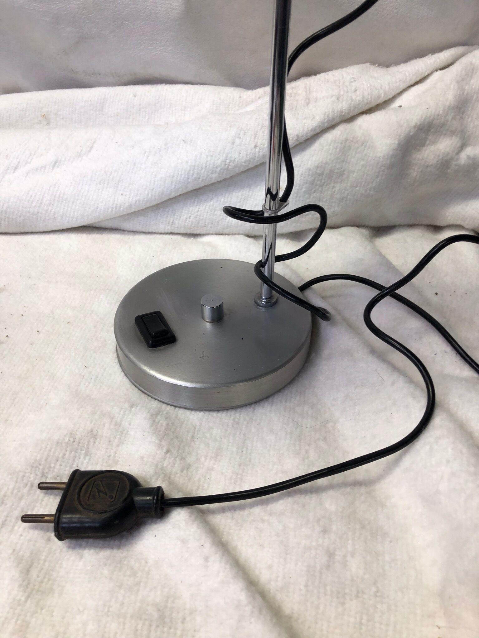 Vintage chrome ball table lamp