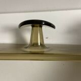 Vintage wall coat holder 70s 3 hooks in smoked plastic