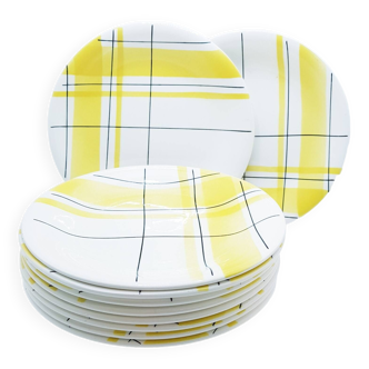 10 Salins Montreal Jaune bread plates