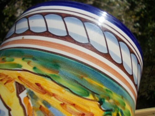 Ceramic Talavera pitcher hand-painted décor