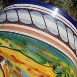 Ceramic Talavera pitcher hand-painted décor