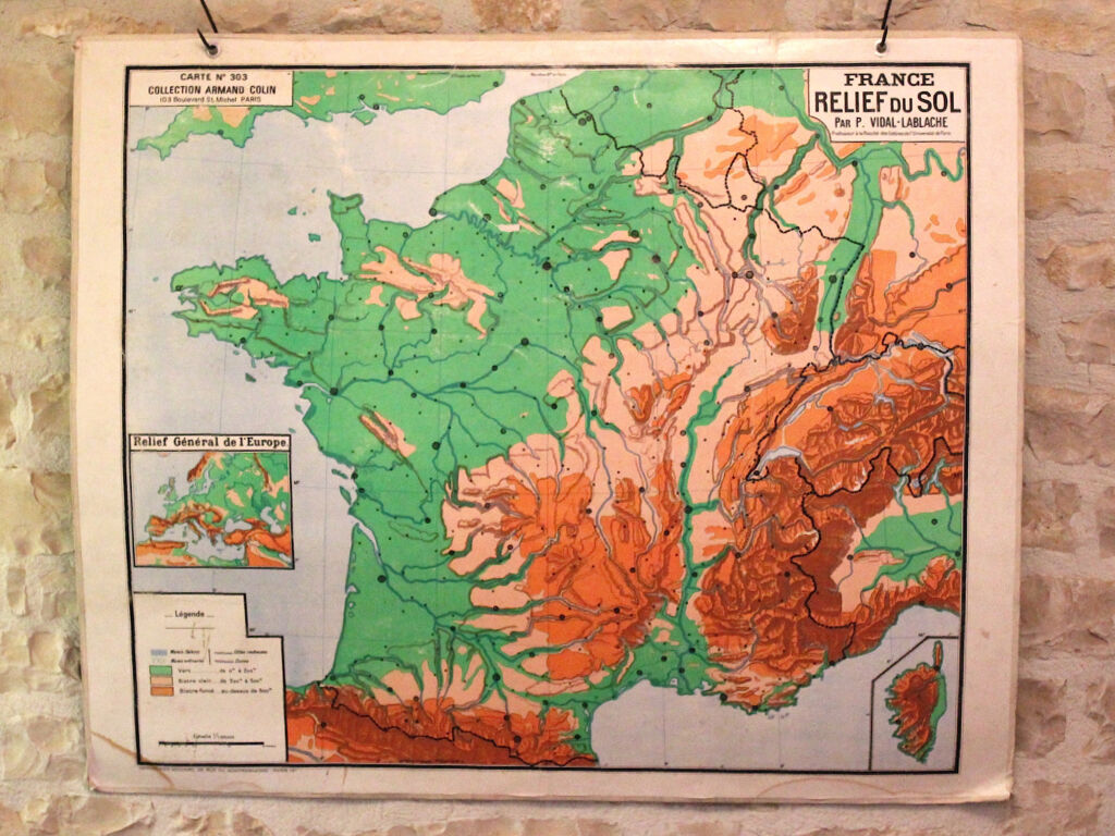 Ancient geography school Vidal Lablache map