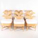 Set of 6 rattan chairs "palm tree"