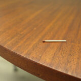 Table demi-ronde en teck, design danois, années 1970, fabricant: Bent Krogh