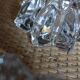 Set of 3 vintage star and flower glass candle holders