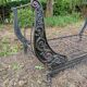 Bench, cast iron daybed, late 19th - early 20th century