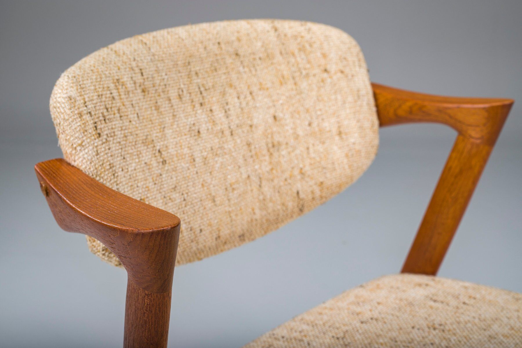 Chaise moderne en teck modèle 42 du milieu du siècle par Kai Kristiansen pour Schou Andersen, années 1960