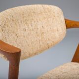 Chaise moderne en teck modèle 42 du milieu du siècle par Kai Kristiansen pour Schou Andersen, années 1960
