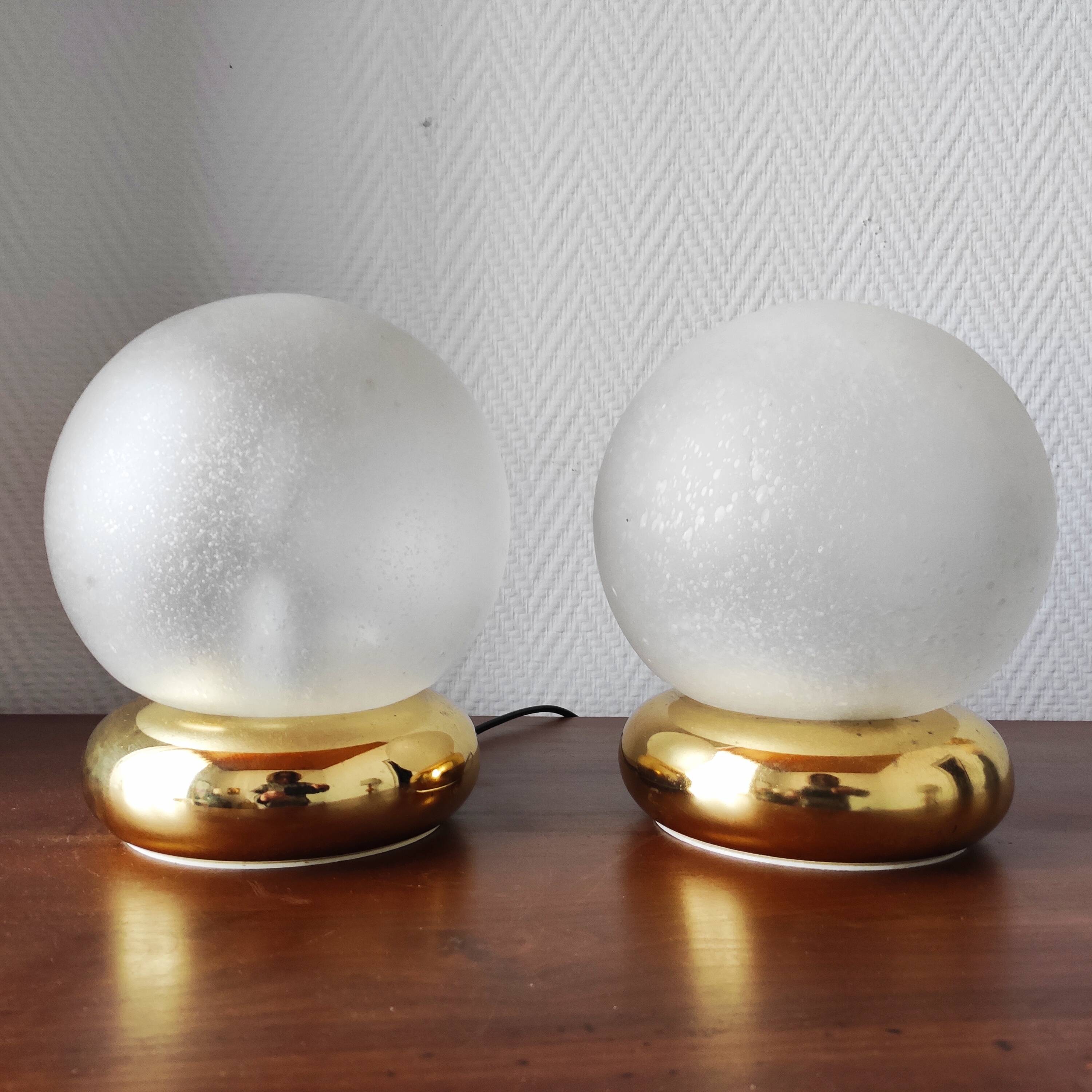 Pair of vintage 1970 Targetti Sankey lamps –