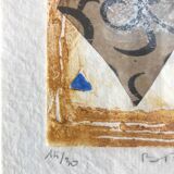 Carborundum etching by bernard alligand. embers, 2002