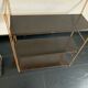 Pair shelves vintage 1960 string chocolate gold - 144 x 58 cm