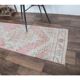 Pink Turkish Oushak Kilim Runner 59x299