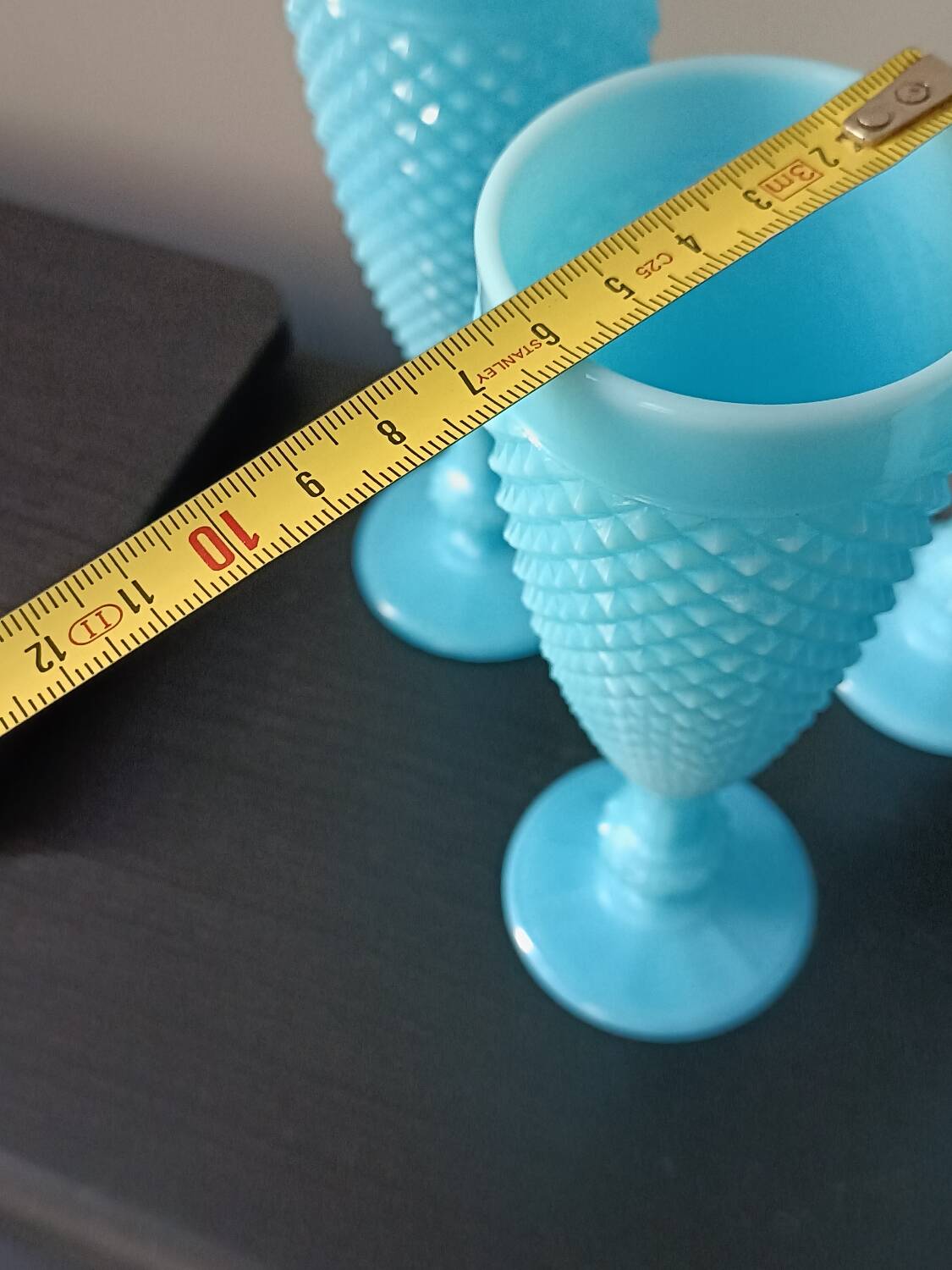 Turquoise Opaline Flutes