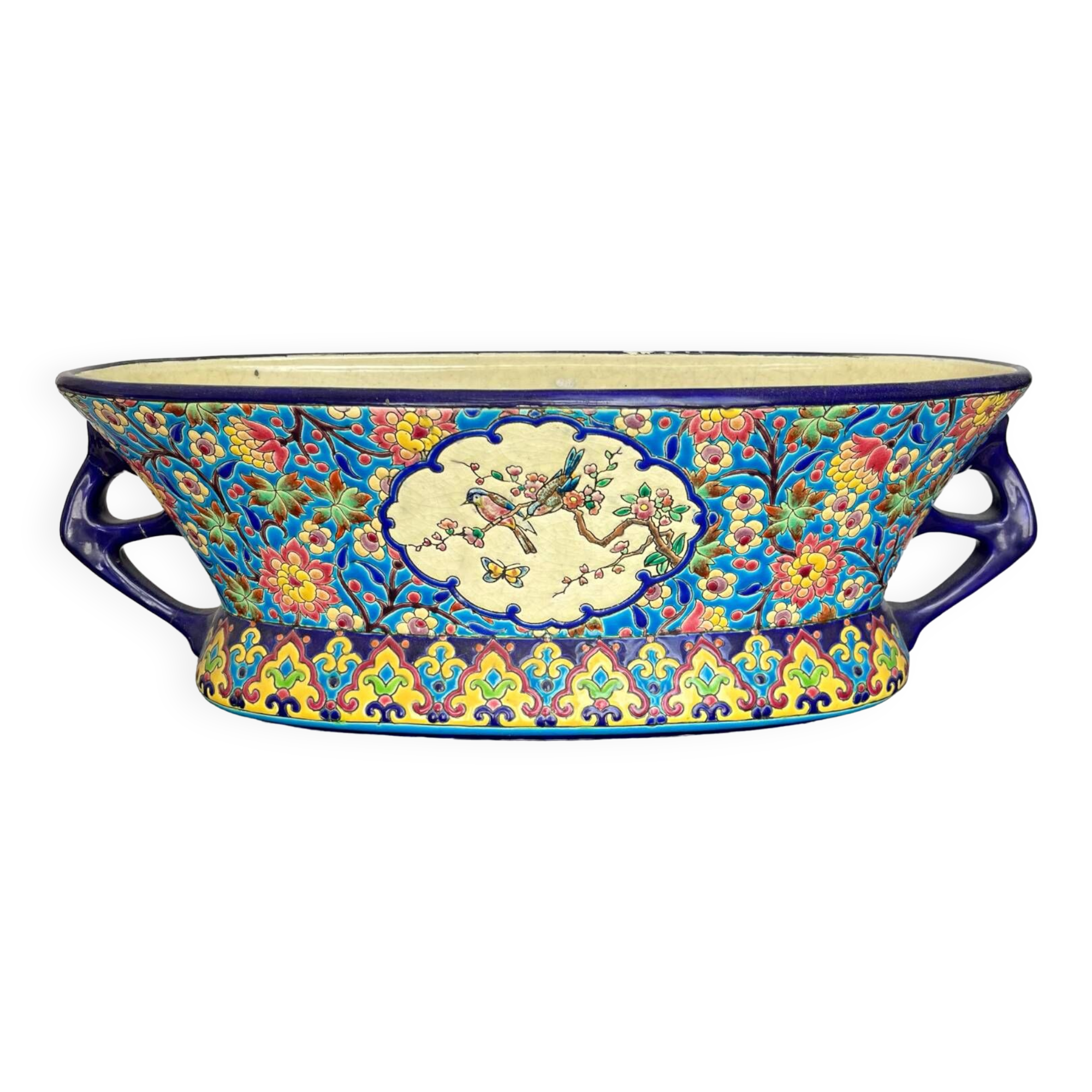 Longwy enamel planter