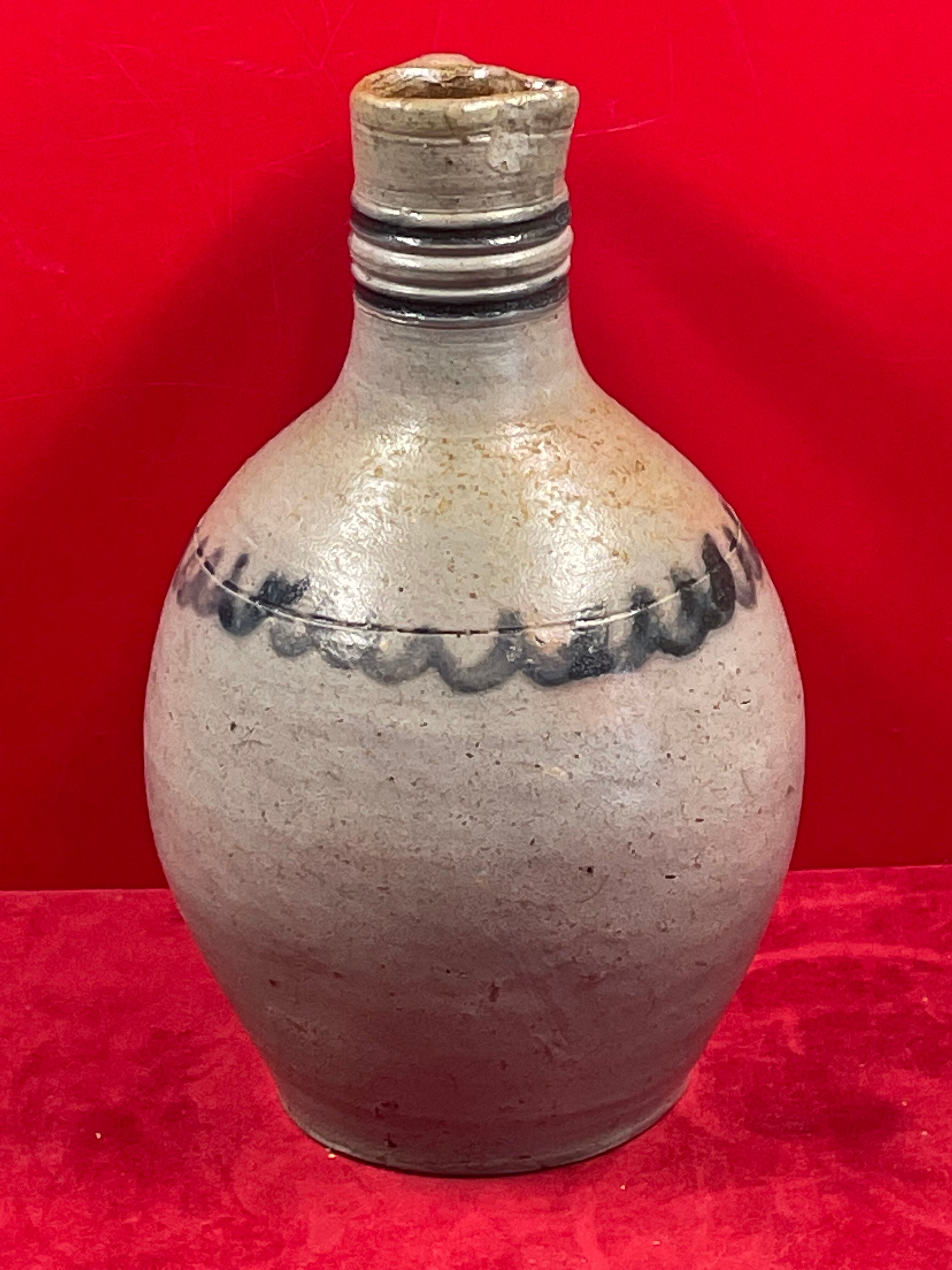 Bottle with handle brandy sandstone of Alsace 20th