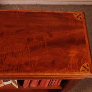 open mahogany library with inlays - 19th century