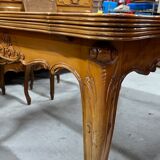 Louis XV extendable cherry dining table